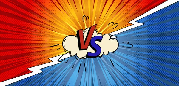 Dinamik çizgi roman, canlı mavi dizayn ve bulutlu arka plana karşı. Soyut vektör illüstrasyonu, savaş sahneleri için retro yarım ton patlama afişi, süper kahraman posteri, karikatür çerçevesi