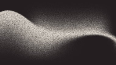 Dalgalı bir arka plan ve kumlu kum dokusu. Siyah ve beyaz gürültü efektinin gerçekçi temsili, soyut dijital sanat afişi arkaplanı, yaratıcı grafik derecelendirme tasarımı, mürekkep spreyi