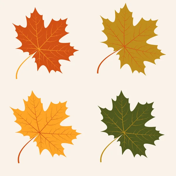 抽象的な背景秋のカエデを葉します。 — ストックベクタ