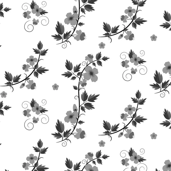 花を持つベクトル レトロな花柄 — ストックベクタ