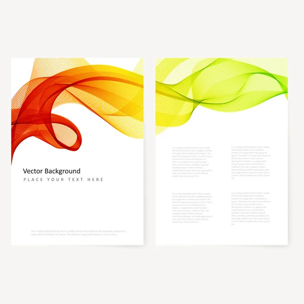 Abstract template color flyer — Stock Vector