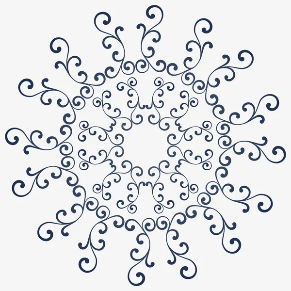 Декоративна кругла рамка. Анотація Векторний квітковий орнамент . — стоковий вектор