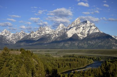 Wyoming, gran teton Milli Parkı, snake river. -ABD