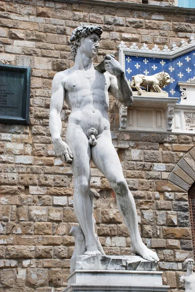 Réplica del David de Miguel Ángel, Florencia - Italia — Foto de Stock