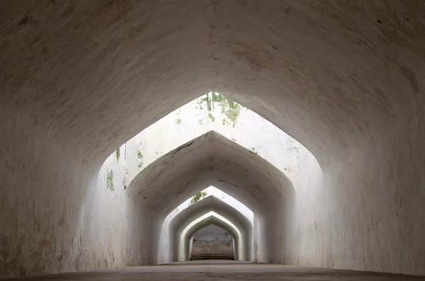 Sumur gumantung, the underground walkway tunnel, taman sari water castle - the royal garden of sultanate of jogjakarta — Stock Photo, Image