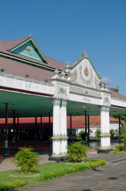 Bangsal Pagelaran, açık koridorun Yogyakarta Sultanlığı Sarayı