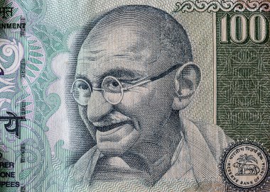 Mahatma Gandi'nin portresi