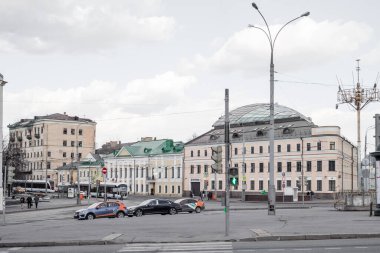 MOSCOW, RUSSIA - CIRCA MARCH, 2021: Andronievskaya Meydanı, eski Moskova.