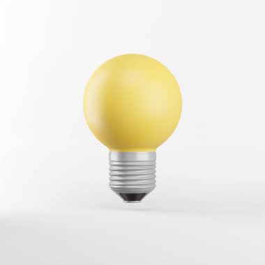 İkonumuz gerçekçi sarı yuvarlak bir ampul. 3B görüntüleme