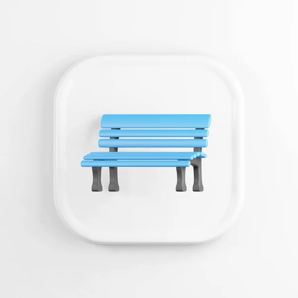 Блакитна Лавка Візуалізація Білої Квадратної Кнопки Елемент Інтерфейсу — стокове фото