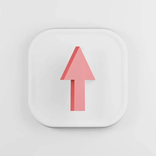 Arrow Icon Cartoon Style Rendering White Square Key Button Interface — Stock Photo, Image