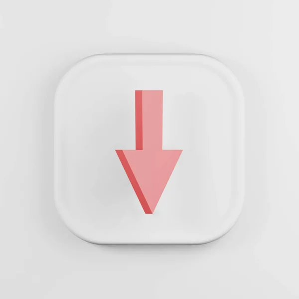 Arrow Icon Cartoon Style Rendering White Square Key Button Interface — Stock Photo, Image