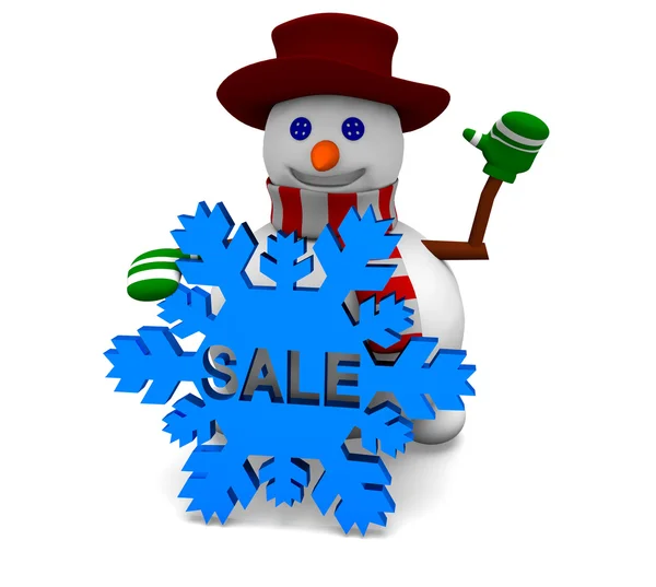 Snowman sale — Stock Photo, Image