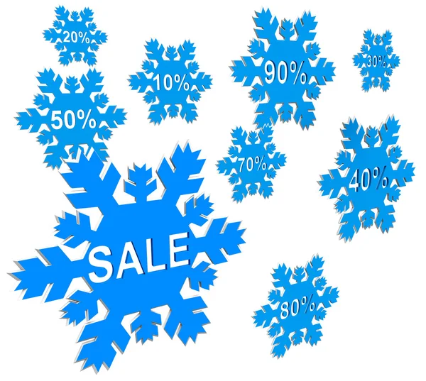 Snowflake sale — Stock Photo, Image