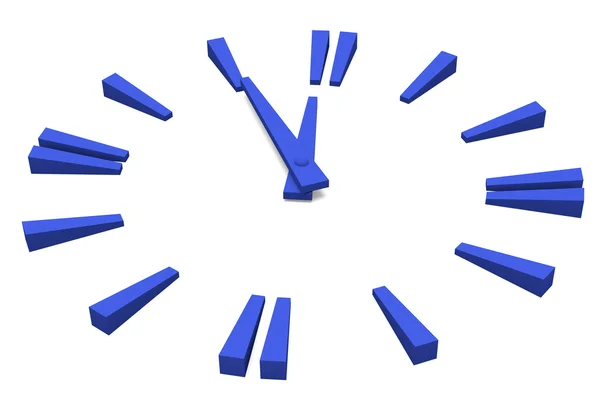Ilustração relógio azul — Fotografia de Stock