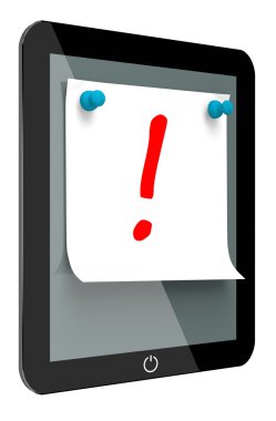 Dijital Tablet ve kağıt iğne ile dikkat edin