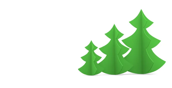 Imagem festiva. Árvore de Natal em um fundo branco. Ilustração — Fotografia de Stock