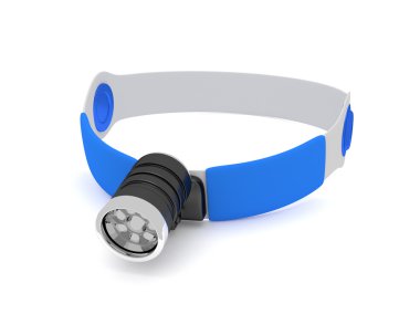 Tıbbi baş beyaz bir arka plan üzerinde ışık. 3D render