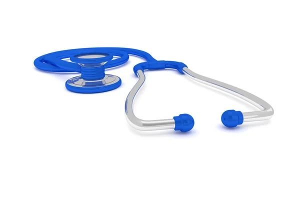 Professional stethoscope withe reflection on a white background. — Stock Photo, Image