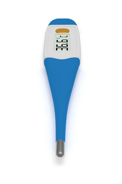 Digital Thermometer on a white background. 3D render — Stock Photo, Image