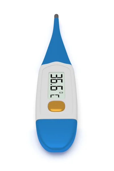 Digital Thermometer on a white background. 3D render — Stock Photo, Image
