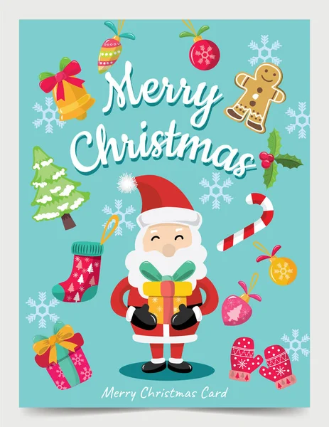 Χριστούγεννα Εικονογράφος Κάρτα Santa Claus Διάνυσμα Σχεδιασμό — Διανυσματικό Αρχείο