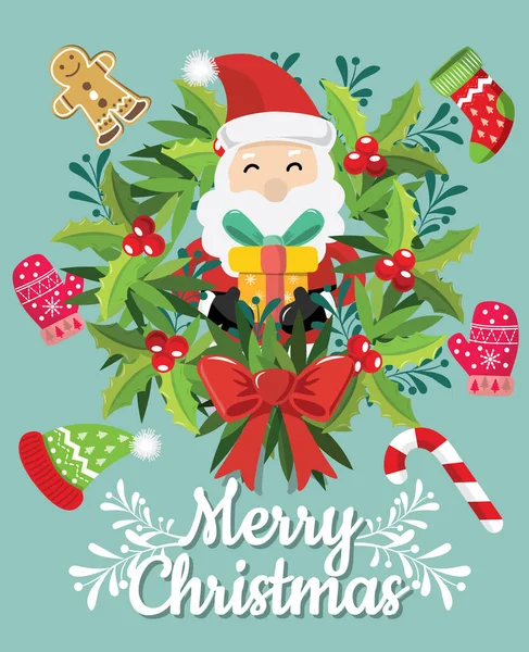 Рождественский Фон Санта Клаус Подарок Рождественский Фон Санта Клаус Подарок — стоковый вектор