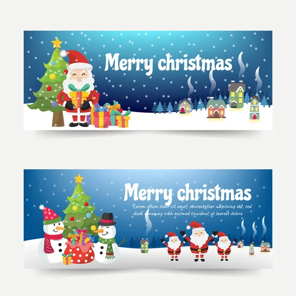 Weihnachten Banner Hintergrund Vektor Design Illustration Vektor — Stockvektor