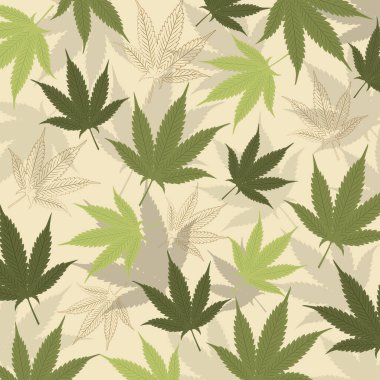 kenevir yaprağı deseni arka plan çizimi 