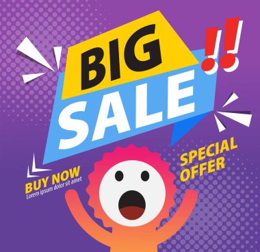  Sancak satışı şablonu işaret vektörü ile modern arka plan alışverişi