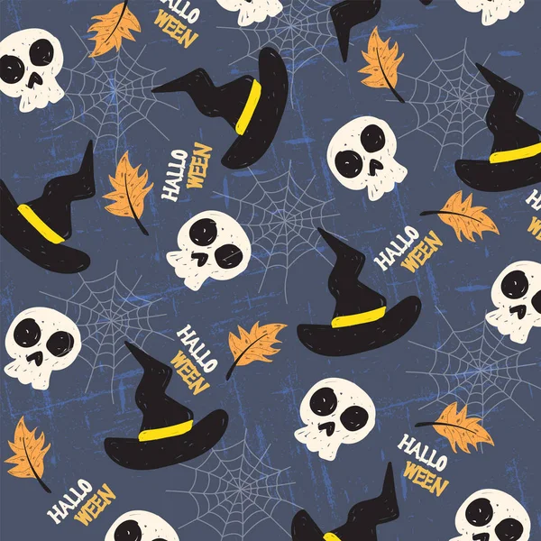 Halloween Feriado Padrão Fundo Cartão Vetor Ilustração Desig — Vetor de Stock