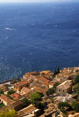 Güzel antik kenti Monemvasia, Yunanistan