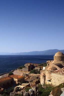 Güzel antik kenti Monemvasia, Yunanistan