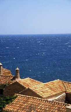 Güzel antik kenti Monemvasia, Yunanistan