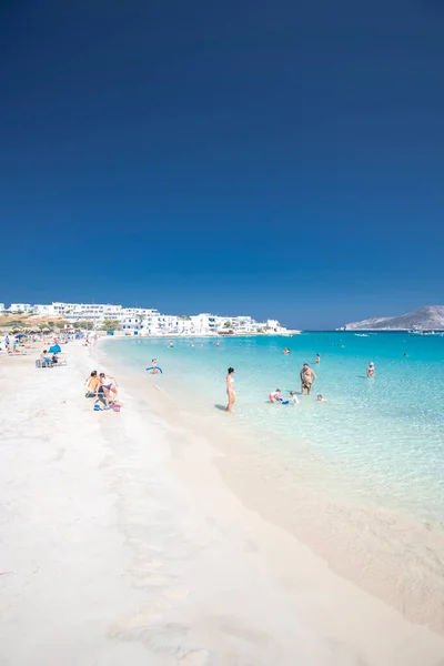 希腊库弗尼西亚群岛海滩美丽的蓝绿色海水2020年 — 图库照片