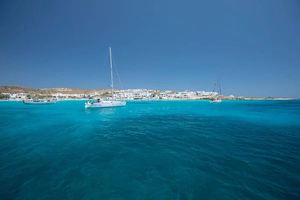 Hermosas Aguas Azules Turquesas Playa Las Islas Koufonisia Grecia 2020 —  Fotos de Stock