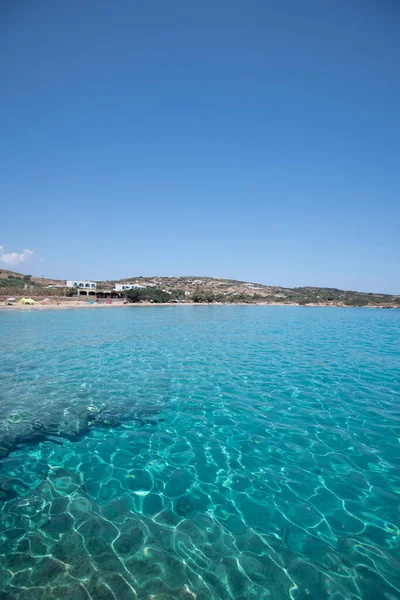 Beautiful Blue Turquoise Waters Beach Koufonisia Islands Greece 2020 — Stock Photo, Image