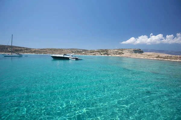 Hermosas Aguas Azules Turquesas Playa Las Islas Koufonisia Grecia 2020 — Foto de Stock