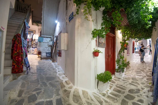 Chora Kasabası Naxos Adası Cyclades Yunanistan Daki Radyoaktif Dar Cadde — Stok fotoğraf