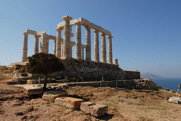 Мис Sounion в Греції — стокове фото