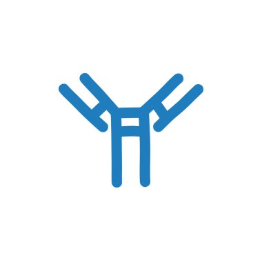 antikor, immünoglobulin karalama simgesi, vektör illüstrasyonu