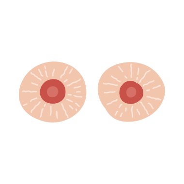 kadın göğüs karalama ikonu, vektör illüstrasyonu