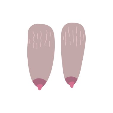 kadın göğüs karalama ikonu, vektör illüstrasyonu