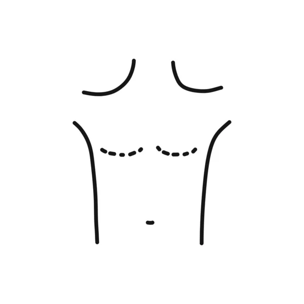 Mastectomy Doodle Icon Vector Illustration — Stock Vector