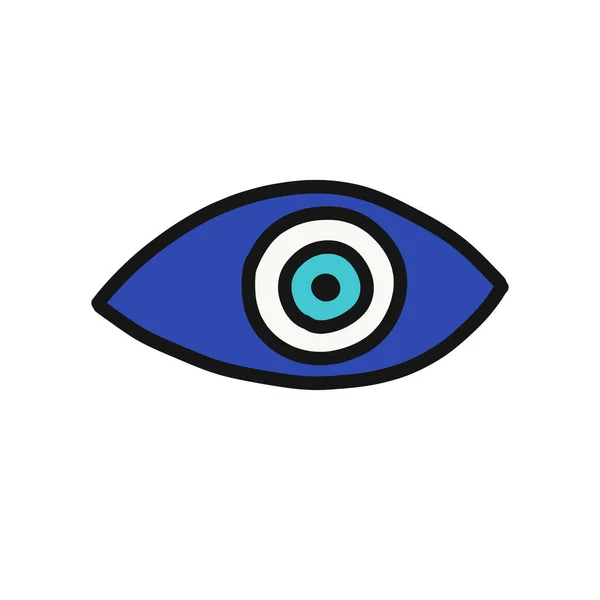 Fatima Eye Doodle Icon Vektorillustration — Stockvektor