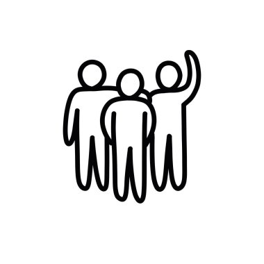 Arkadaşlar simge, vektör illüstrasyonunu karalar