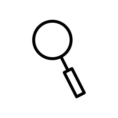 Büyüteç çizgi simgesi, vektör illüstrasyonu