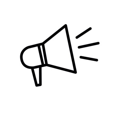 Hoparlör satırı simgesi, vektör illüstrasyonu