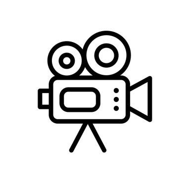 video kamera hattı vektör simgesi, vektör illüstrasyonu