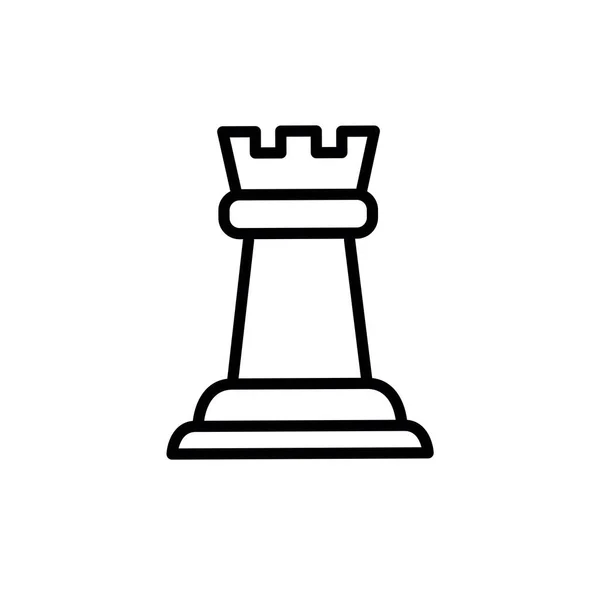 Chess Figure Line Icon Vector Illustration — Stock Vector